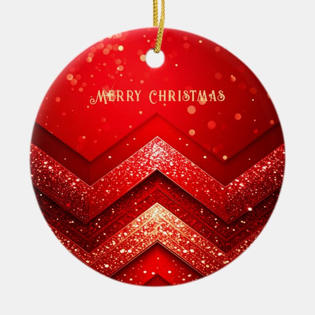 Weihnachts-Weihnachtsfeiertag Glitzer Ornament (Vorne)