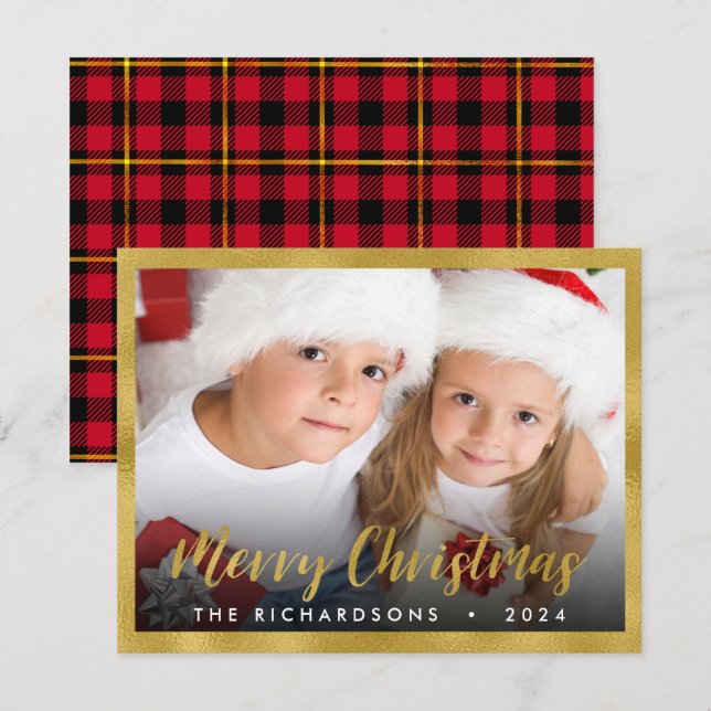 Weihnachts-Weihnachtsfeiertag im Foto Mitteilungskarte (Vorne/Hinten)