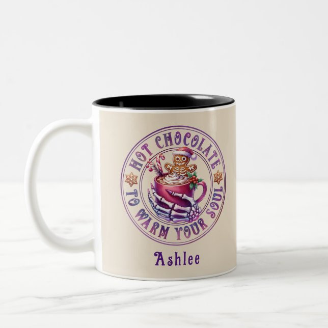 Weihnachts-Weihnachtsfeiertag Zweifarbige Tasse (Links)