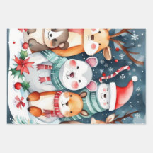 Weihnachts-Weihnachtsfeiertage - niedliche Tiere