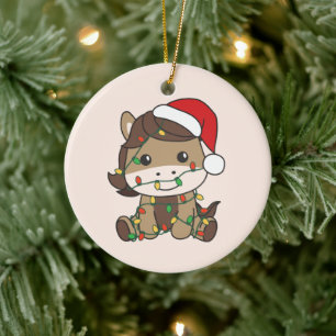 Weihnachts-Weihnachtsferien Keramik Ornament