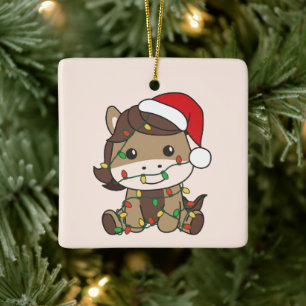 Weihnachts-Weihnachtsferien Keramikornament