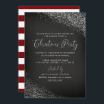 Weihnachts-Weihnachtsfest im Chalkboard Weißer Rot Einladung<br><div class="desc">Moderne Weihnachts-Einladungen im Kleinen Bayleigh Store!</div>