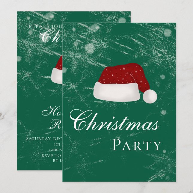 Weihnachts-Weihnachtsfest im Winter Party Einladung (Vorne/Hinten)