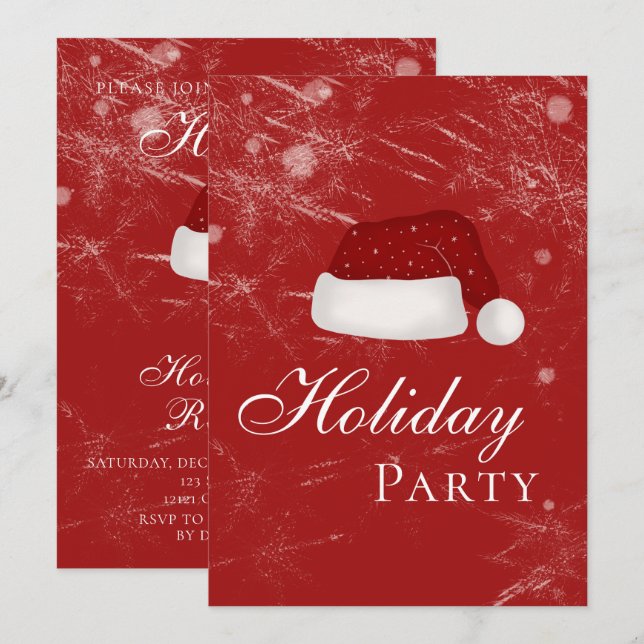 Weihnachts-Weihnachtsfest im Winter Party Einladung (Vorne/Hinten)