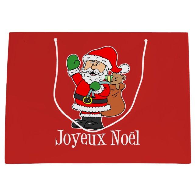 Weihnachts-Weihnachtsfest-Joyeux-Weihnachten (AUF  Große Geschenktüte (Vorderseite)