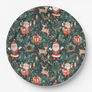 Weihnachts-Weihnachtsfest Pappteller