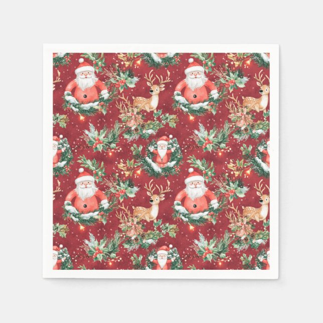Weihnachts-Weihnachtsfest Serviette (Vorderseite)