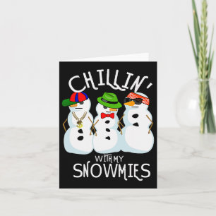 Weihnachts-Weihnachtsfest Snowman Chillin mit mein Karte