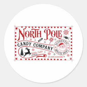Weihnachts-Weihnachtsfirma Nordpol Runder Aufkleber