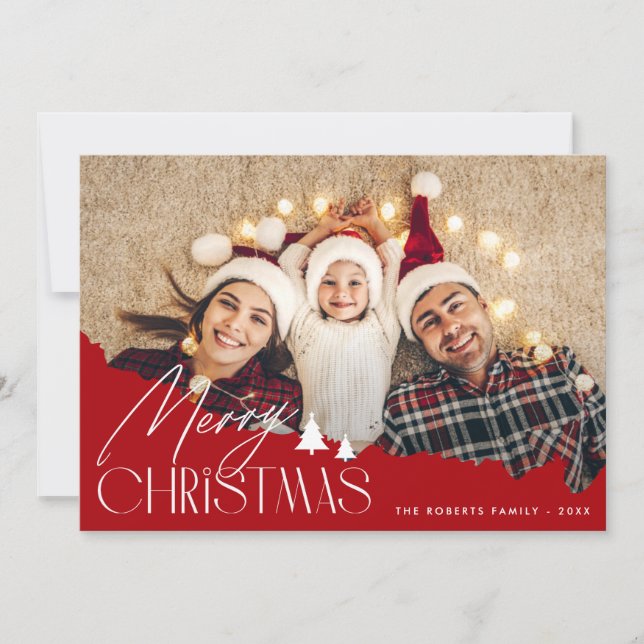 Weihnachts-Weihnachtsfotokarte Feiertagskarte (Vorderseite)