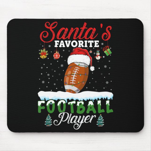 Weihnachts-Weihnachtsfußball des Weihnachtsmanns Mousepad (Vorne)