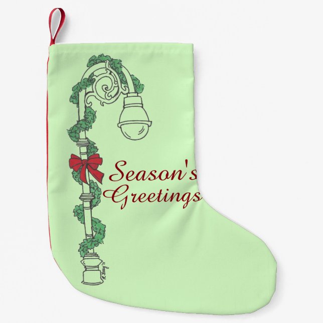 Weihnachts-Weihnachtsgarland Lampposten Kleiner Weihnachtsstrumpf (Vorderseite)