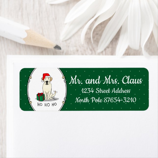 Weihnachts-Weihnachtsgelb-Labrador Niedlich (Insitu)