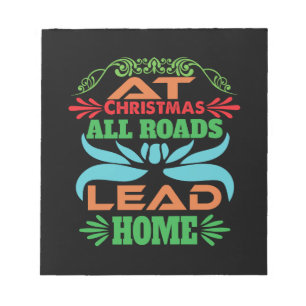 Weihnachts-Weihnachtsgeschenk Alle Straßen Lead-Zu Notizblock