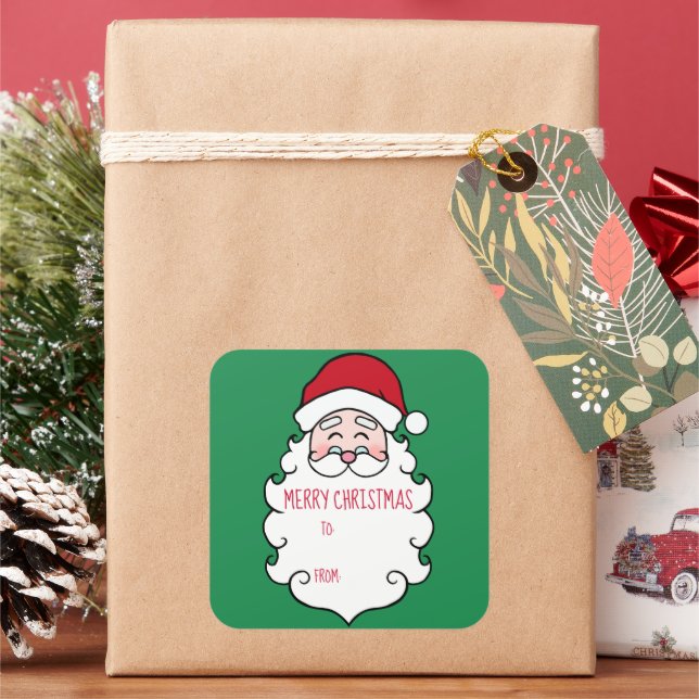 Weihnachts-Weihnachtsgeschenk-Aufkleber Quadratischer Aufkleber (Feiertag)