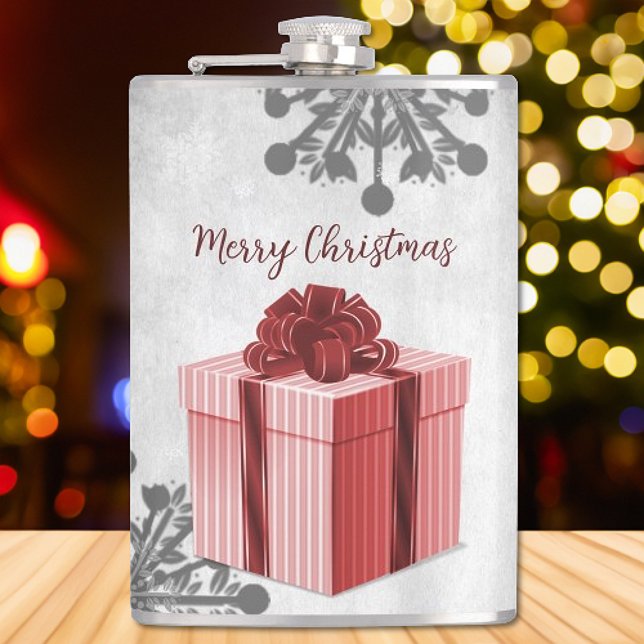 Weihnachts-Weihnachtsgeschenk Flachmann (Red Christmas Gift Holiday Flask)