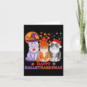 Weihnachts-Weihnachtsgeschenk für Katzen Halloween Karte