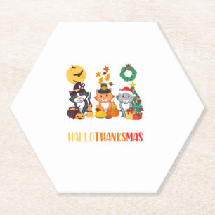 Weihnachts-Weihnachtsgeschenk für Katzen Halloween Untersetzer