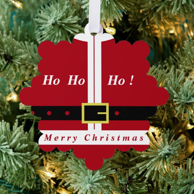 Weihnachts-Weihnachtsgeschenk mit Weihnachtsmann Ornament Karte (Insitu (Baum))