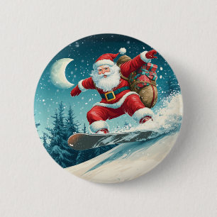 Weihnachts-Weihnachtsgeschenke auf Snowboard Button