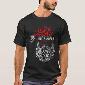 Weihnachts-Weihnachtsgesichtstypografie Klassische T-Shirt