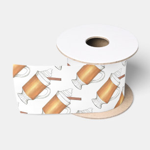 Weihnachts-Weihnachtsgetränke mit heißem Butterton Satinband