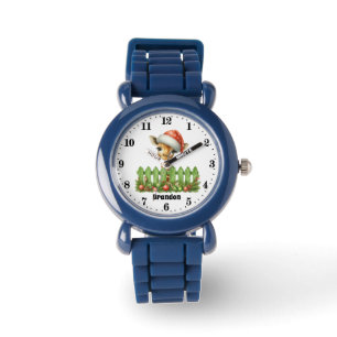 Weihnachts-Weihnachtsgiraffe hinzufügen Namen Jung Armbanduhr