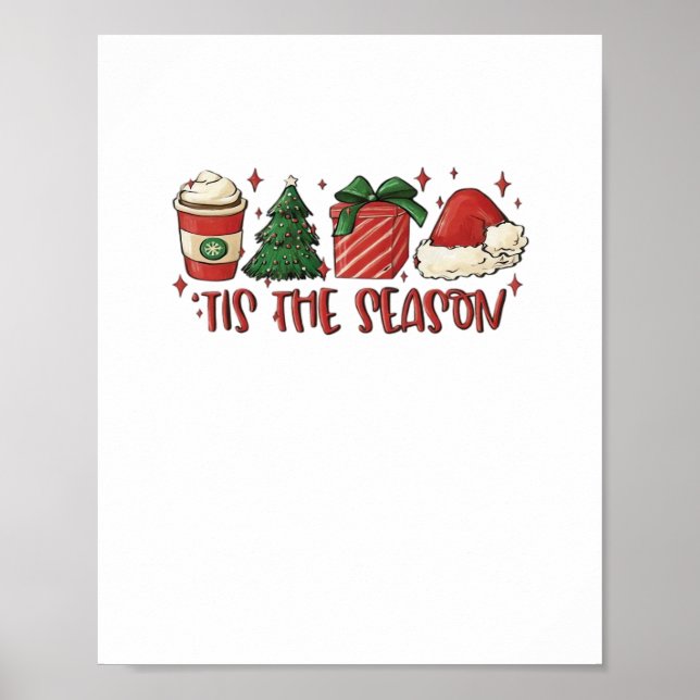 Weihnachts-Weihnachtskaffee Funny Holiday Liebe Poster (Vorne)