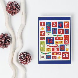 Weihnachts-Weihnachtskalender Feiertagskarte