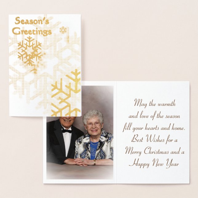 Weihnachts-Weihnachtskarte der Jahreszeit Gold Foi Folienkarte (Anzeige)