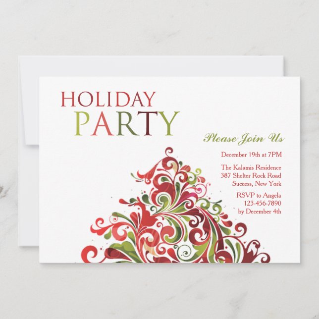 Weihnachts-Weihnachtskarte Einladung (Vorderseite)