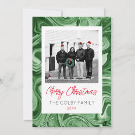 Weihnachts-Weihnachtskarte Familienname feierlich Einladung