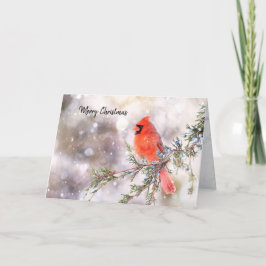 Weihnachts-Weihnachtskarte für den Roten Kardinal Feiertagskarte