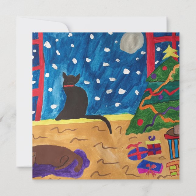 Weihnachts-Weihnachtskarte gewartet (Vorderseite)