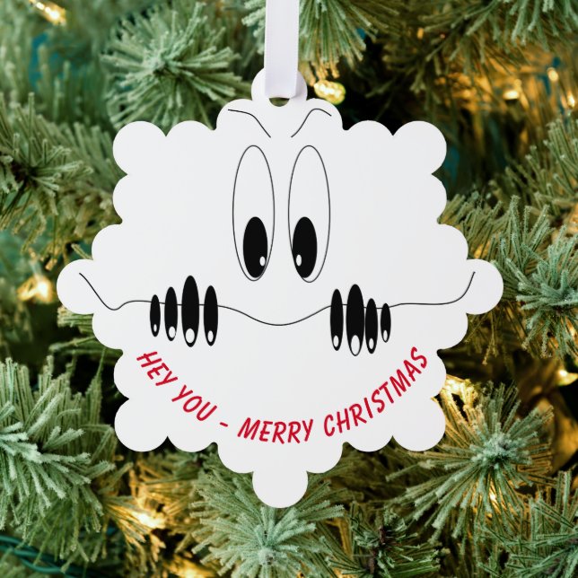 Weihnachts-Weihnachtskarte mit Neugier Augen Ornament Karte (Insitu (Baum))