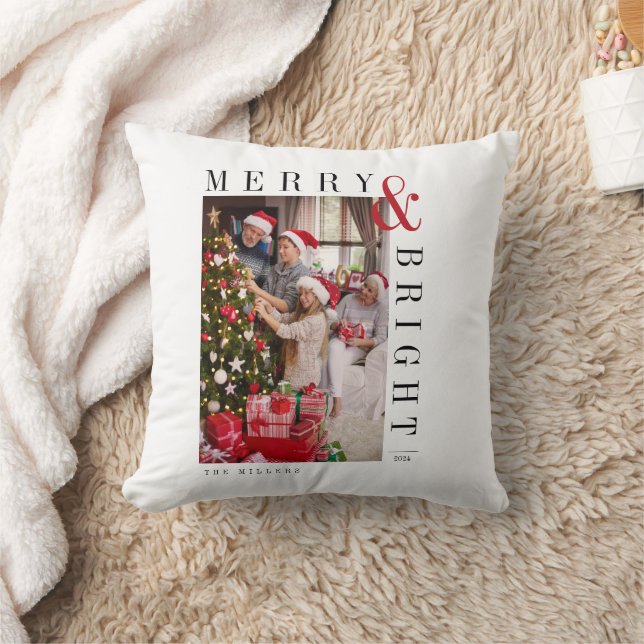 Weihnachts-Weihnachtskarte Moderne Drehbuchaufenth Kissen (Decke)