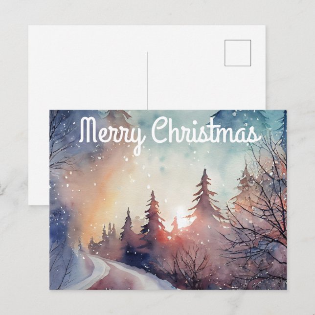 Weihnachts-Weihnachtskarte Postkarte (Vorne/Hinten)