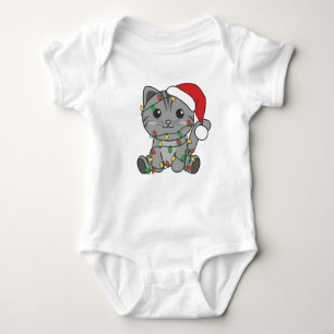 Weihnachts-Weihnachtskatzen Baby Strampler