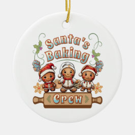 Weihnachts-Weihnachtskekse in der Crew Keramik Ornament