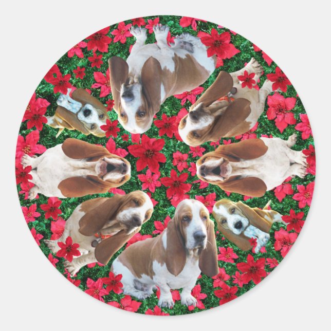 Weihnachts-Weihnachtsklassekleber Runder Aufkleber (Vorderseite)