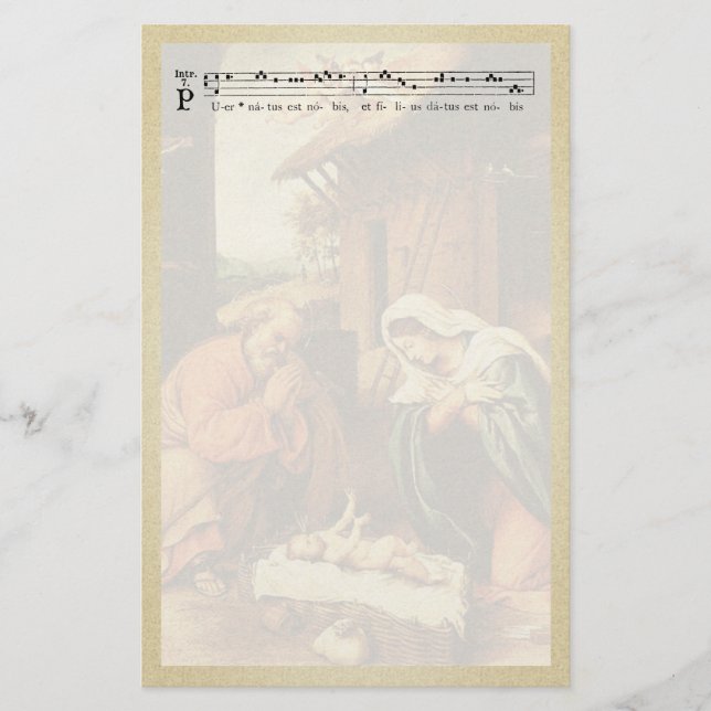Weihnachts-Weihnachtskrippe Briefpapier (Vorderseite)