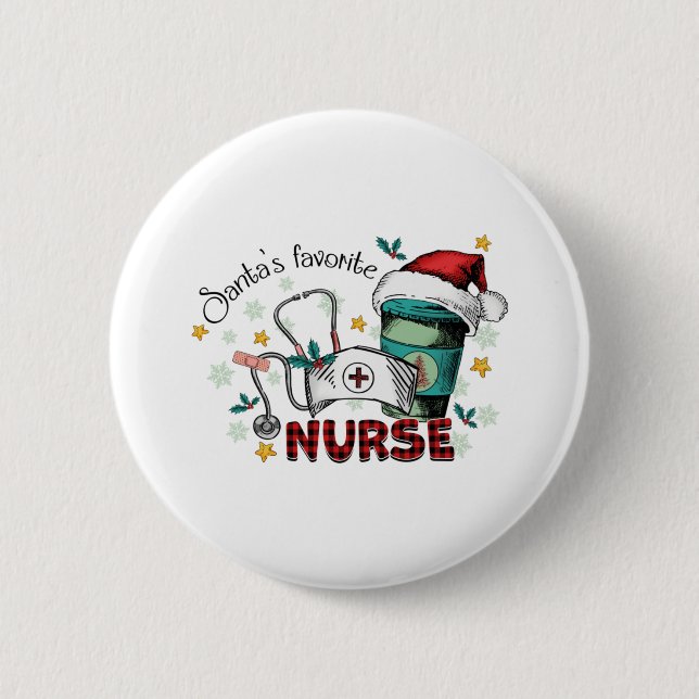 Weihnachts-Weihnachtskurort des Weihnachtsmanns Button (Vorderseite)