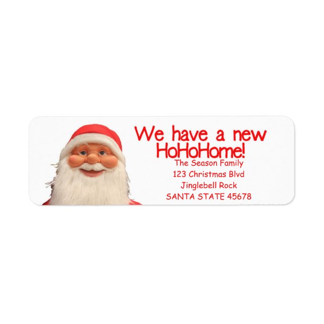 Weihnachts-Weihnachtslabel des Weihnachtsmanns (Vorne)