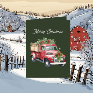 Weihnachts-Weihnachtsland-Truck hinzufügen Nachric Feiertagskarte