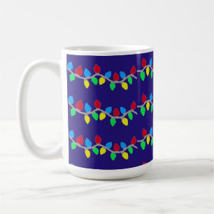 Weihnachts-Weihnachtslieder auf blau Kaffeetasse