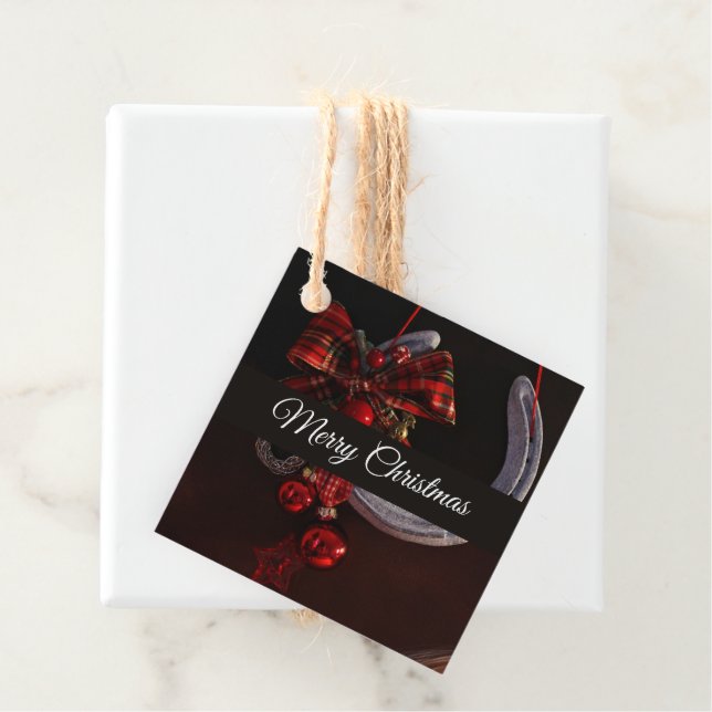 Weihnachts-Weihnachtslieder für Pferde - Foto Geschenkanhänger (Beispiel)