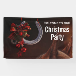 Weihnachts-Weihnachtsliegeplatz für Pferde - Foto  Banner