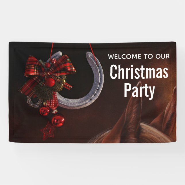 Weihnachts-Weihnachtsliegeplatz für Pferde - Foto  Banner (Horizontal)