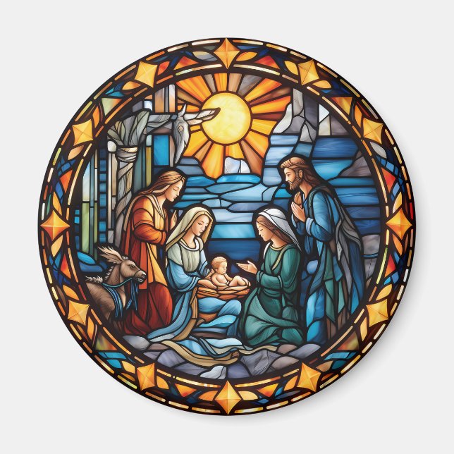 Weihnachts Weihnachtsmagnet verkleidet Glass Style Magnet (Vorne)
